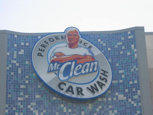 Mr. Clean wall mounted sign board