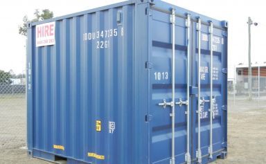 blue container
