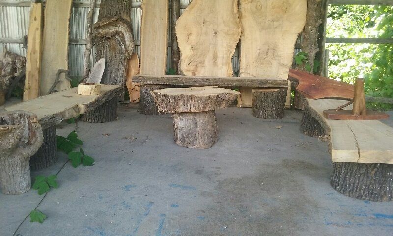 Live Edge Slab Creations, Benches and Tables