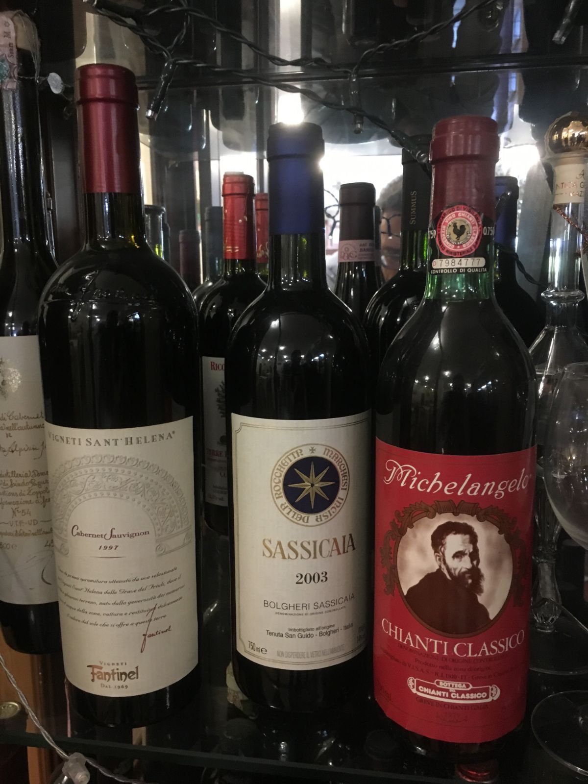 vini rossi della cantina del ristorante