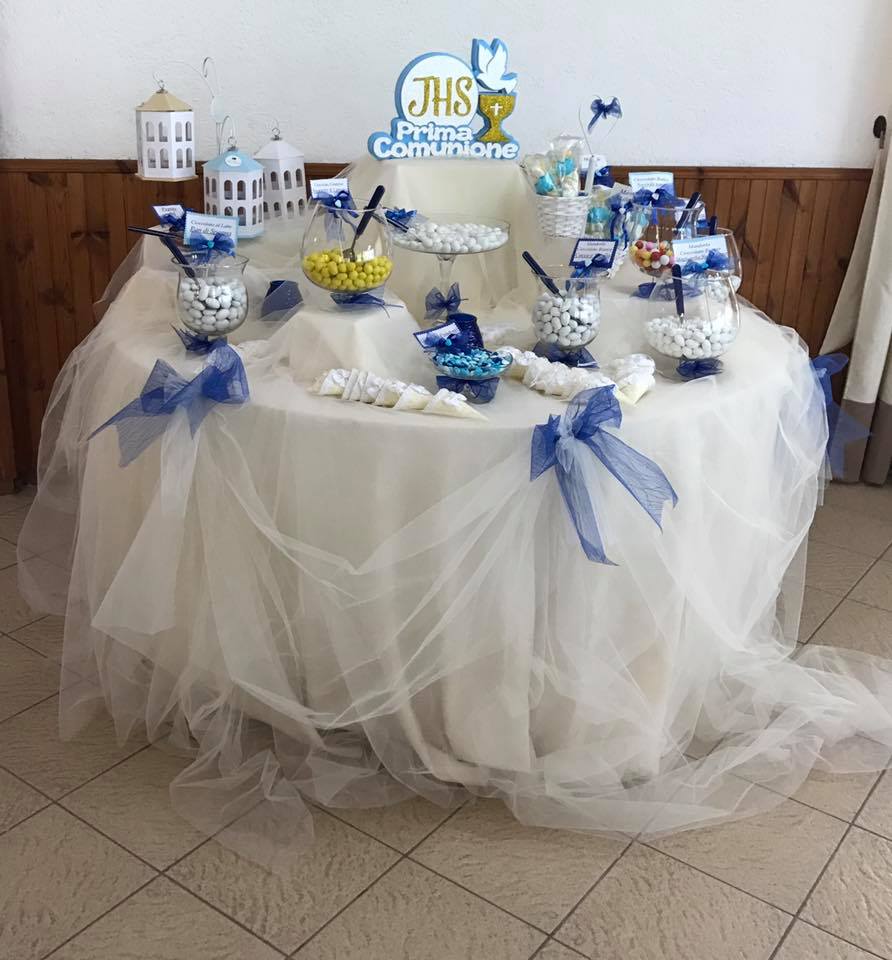 tavolo bomboniere per battesimo