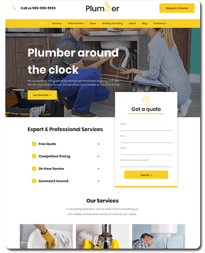 Plumber Tradies Website