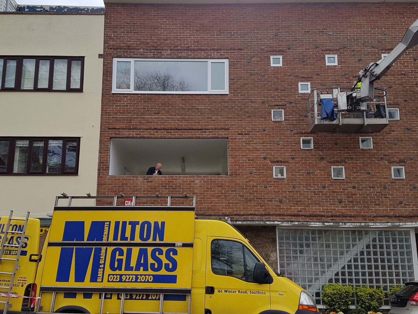 Milton Glass Supplies company van