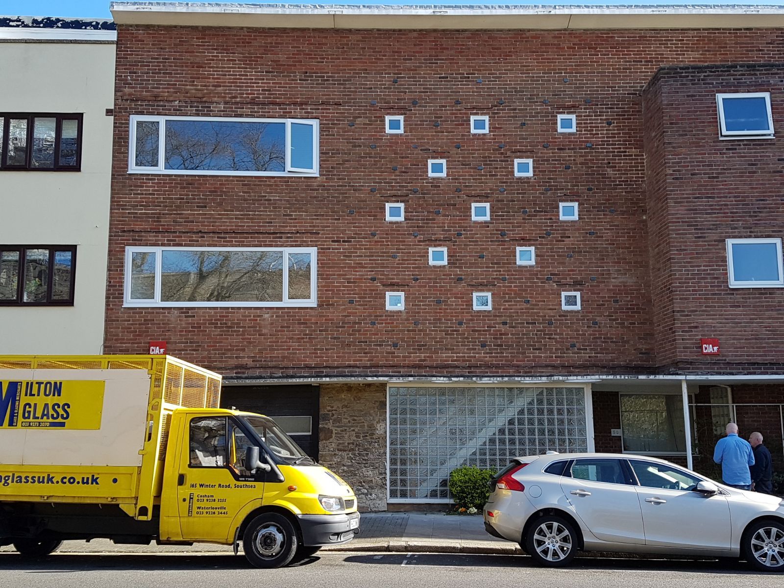 brick wall commercial building