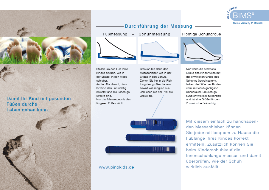Bims Fuß und Schuhmeßsystem Flyer 2