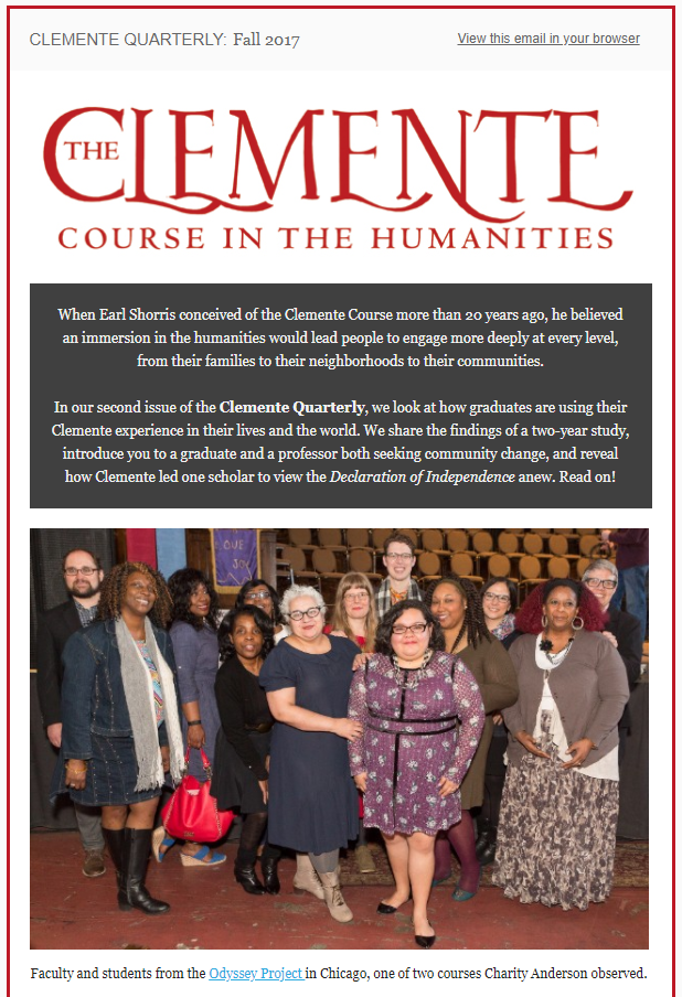 Fall 2017 Clemente Quarterly