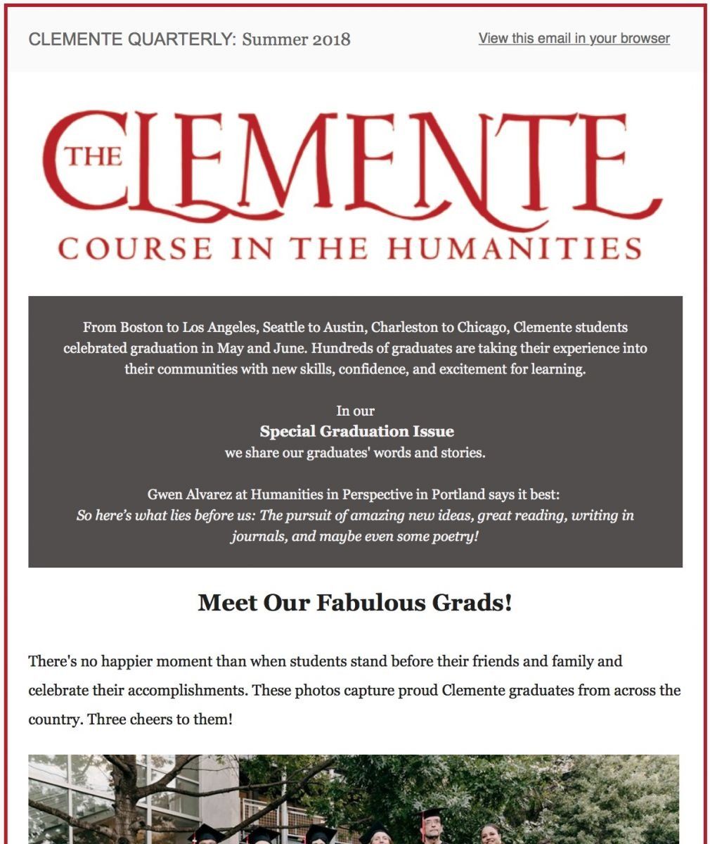 Summer 2018 Clemente Quarterly