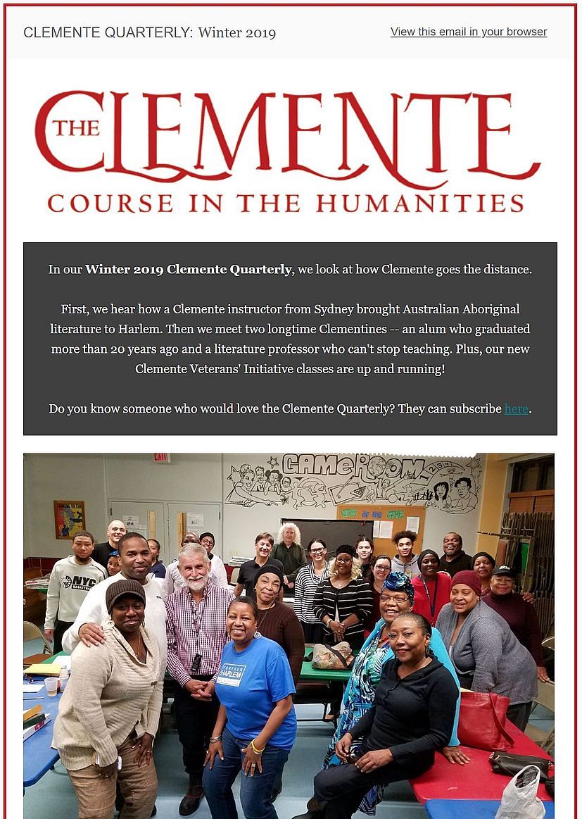 Winter 2019 Clemente Quarterly