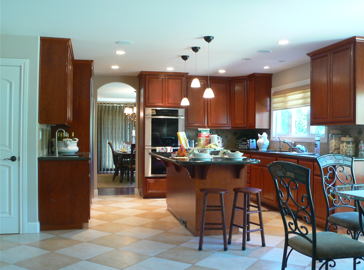 Kitchen remodel with custom cabinets and tile work in Santa Clara, CA