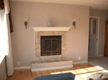 fireplace mantel view 2