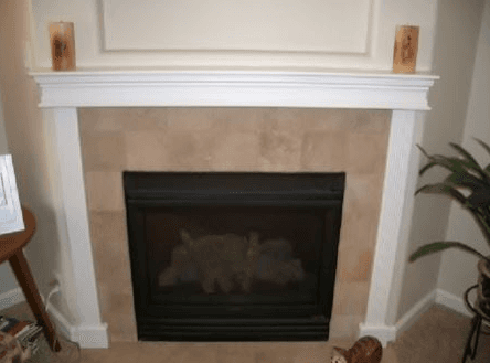 close up of a fireplace mantel