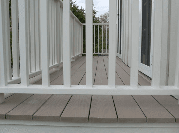 close up of stair spindles