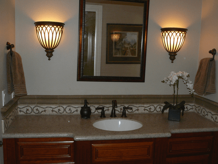 Full photo of bronze sink and bathroom vanity in Santa Clara, CA
