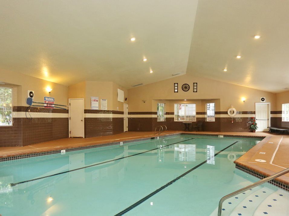 Interior view of a pool