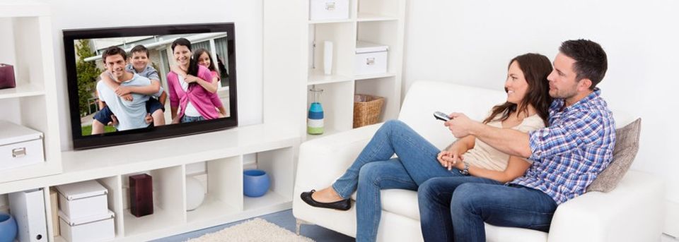 couple watching tv