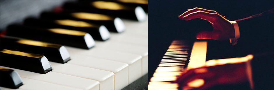 Close up of a piano