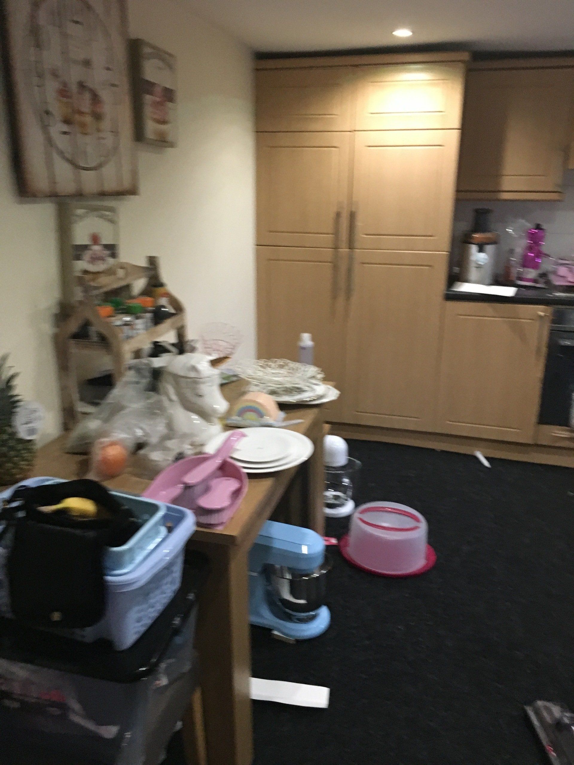 Cluttered kitchen