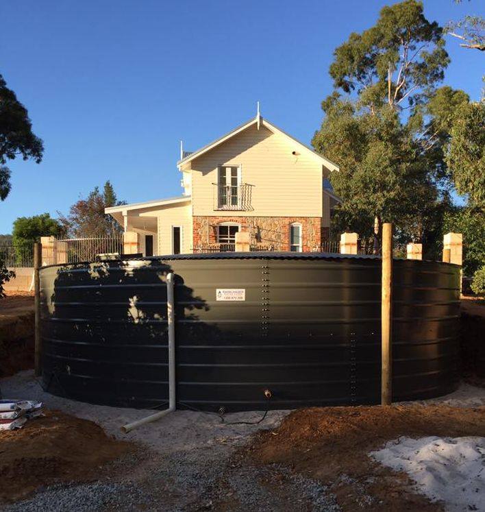 house with tanks