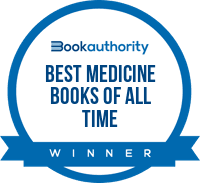 BookAuthority award badge reading “Best Medicine Books of All Time Winner” in blue and white.
