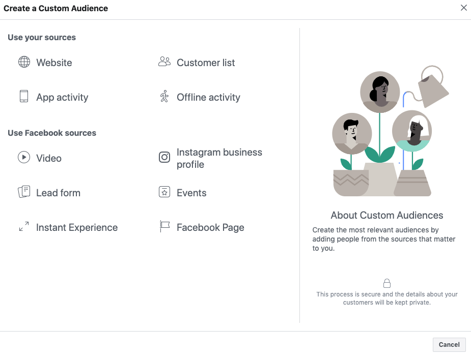 custom audience screenshot