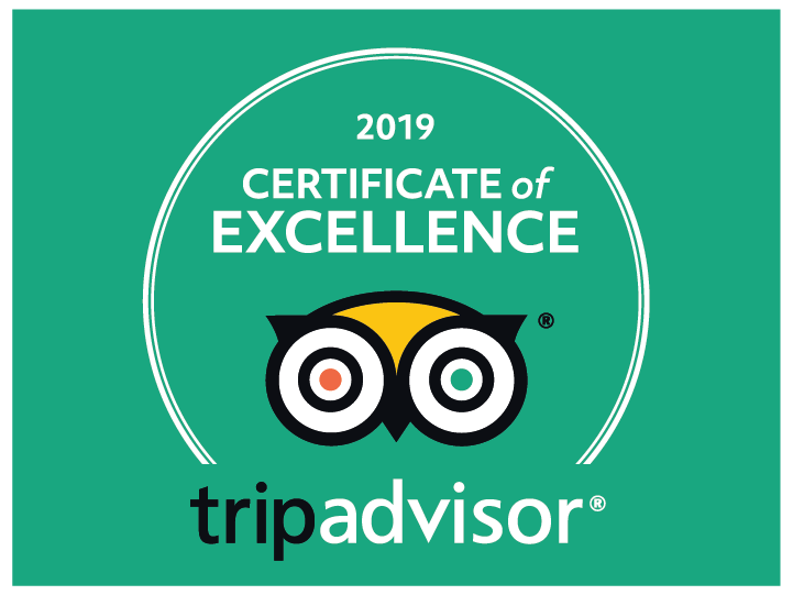 Trip Advisor certificate of excellence for 2019