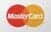Orange Mastercard logo on a blurred background