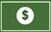 Green dollar sign inside a white circle on a dark green rectangle.