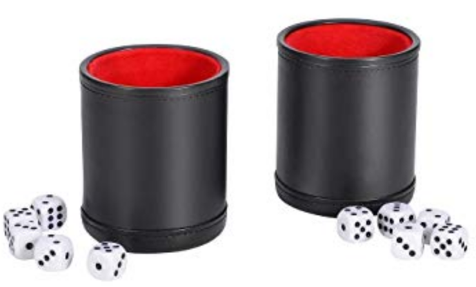 5/8 Dice Cups & Cards at Jones Brothers Pool Tables in Little Rock dice with dice cups