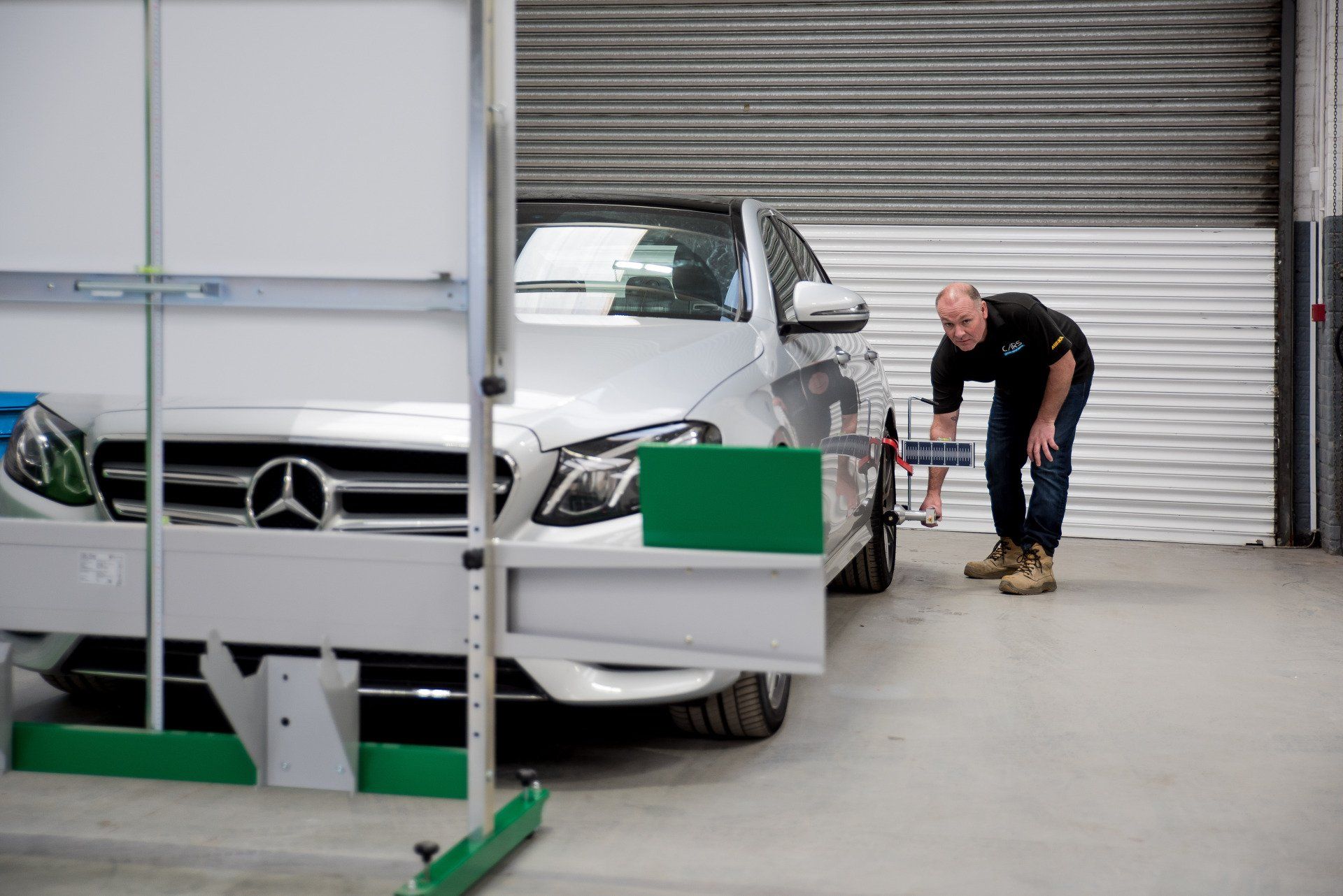 Mercedes being working on.