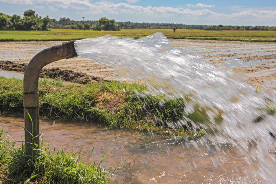 getto d'acqua da pozzo