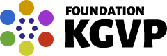 Logo van Stichting KGVP: kleurrijke bloemenafbeelding met 