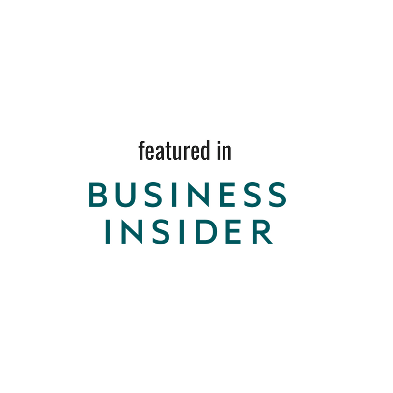 A logo that says `` featured in business insider '' on a white background.