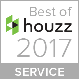 A logo for the best of houzz service in 2017.