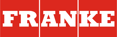 The word franke is written in white letters on a red background