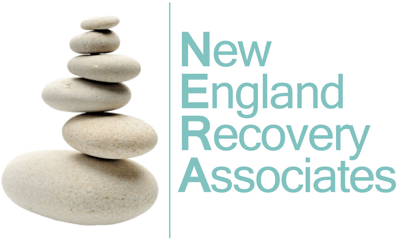 A stack of five balanced stones next to the text 