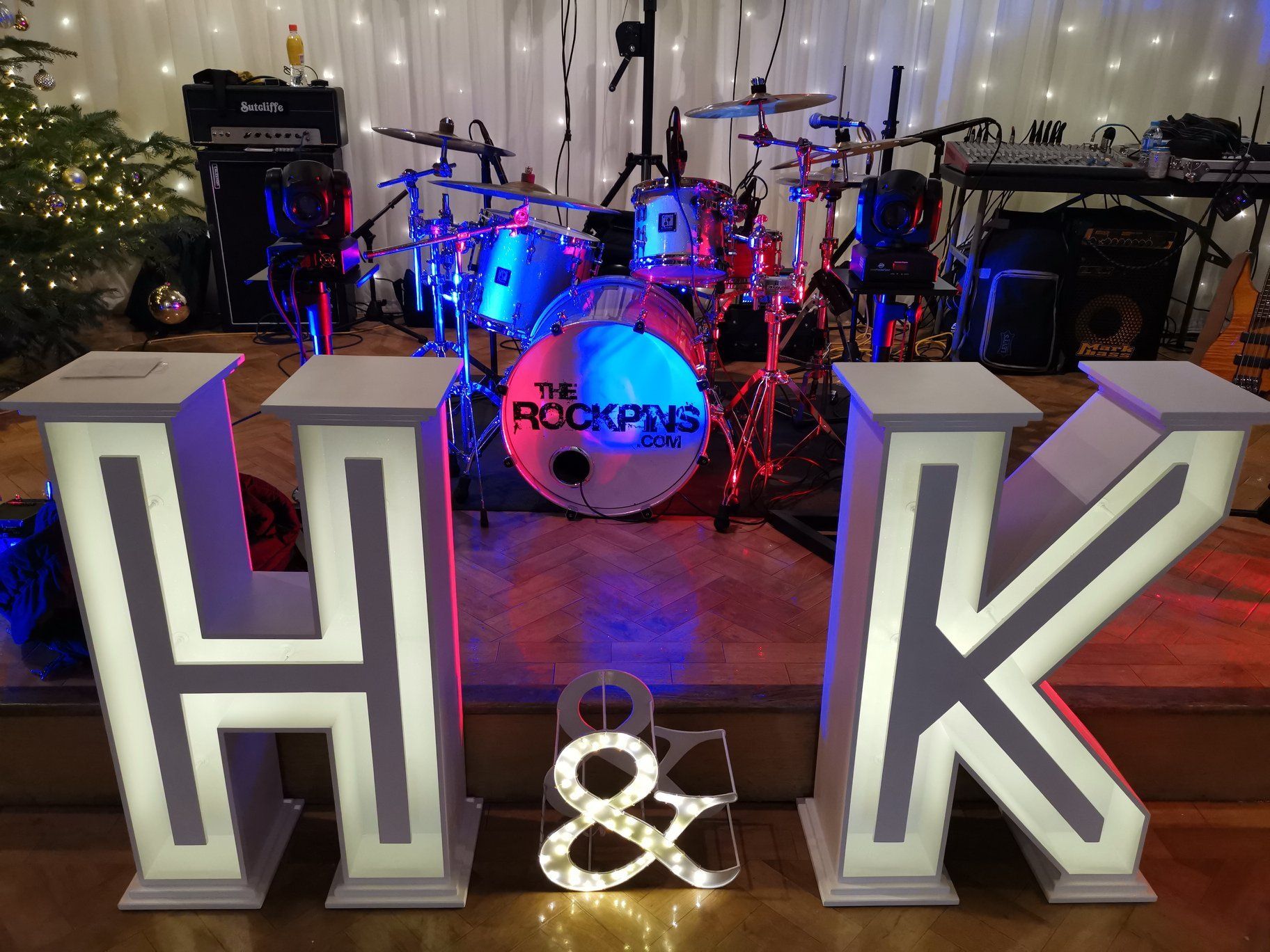 old kent barn wedding reception with the rockpins