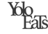 A black and white logo for a restaurant called yobo eats.