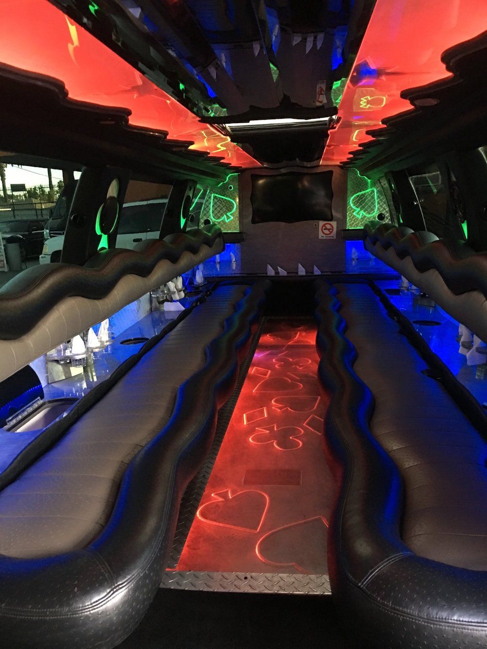white escalade stretch limo service LA