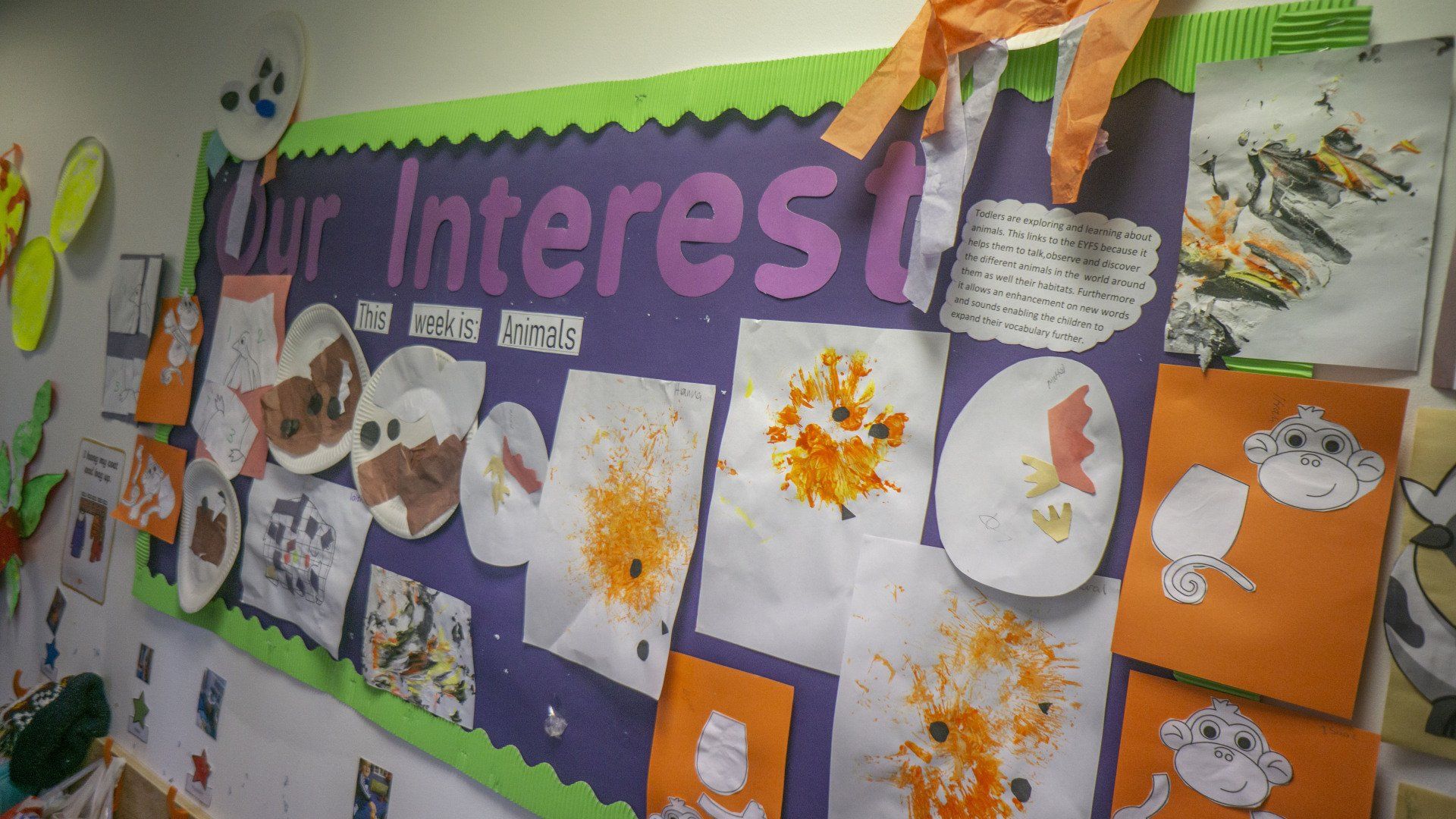 Bulletin board labeled 
