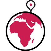Globe with map pin icon