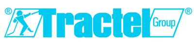 Un logo blu per una società chiamata tractel group