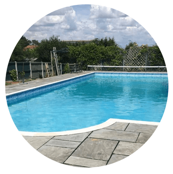 a clean swimming pool