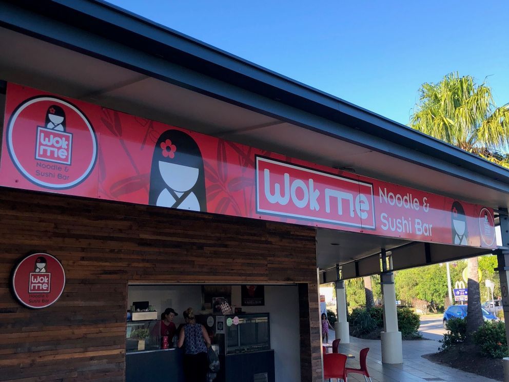 Red Business Awning — Signage In Acacia Ridge, QLD Red Business Awning — Signage In Acacia Ridge, QLD