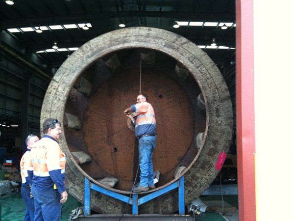 two men after welding