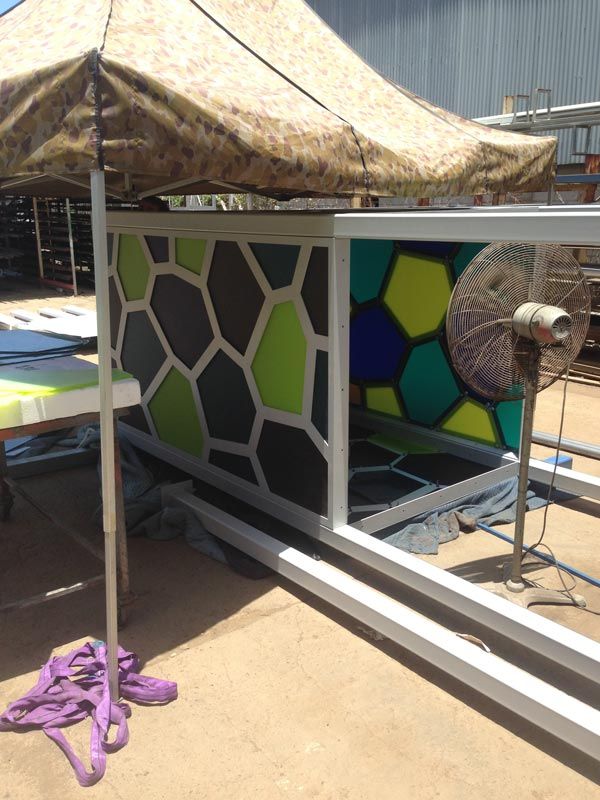 metal construction with colours
