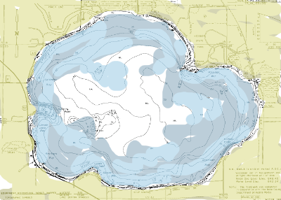 Lake Kegonsa depth map
