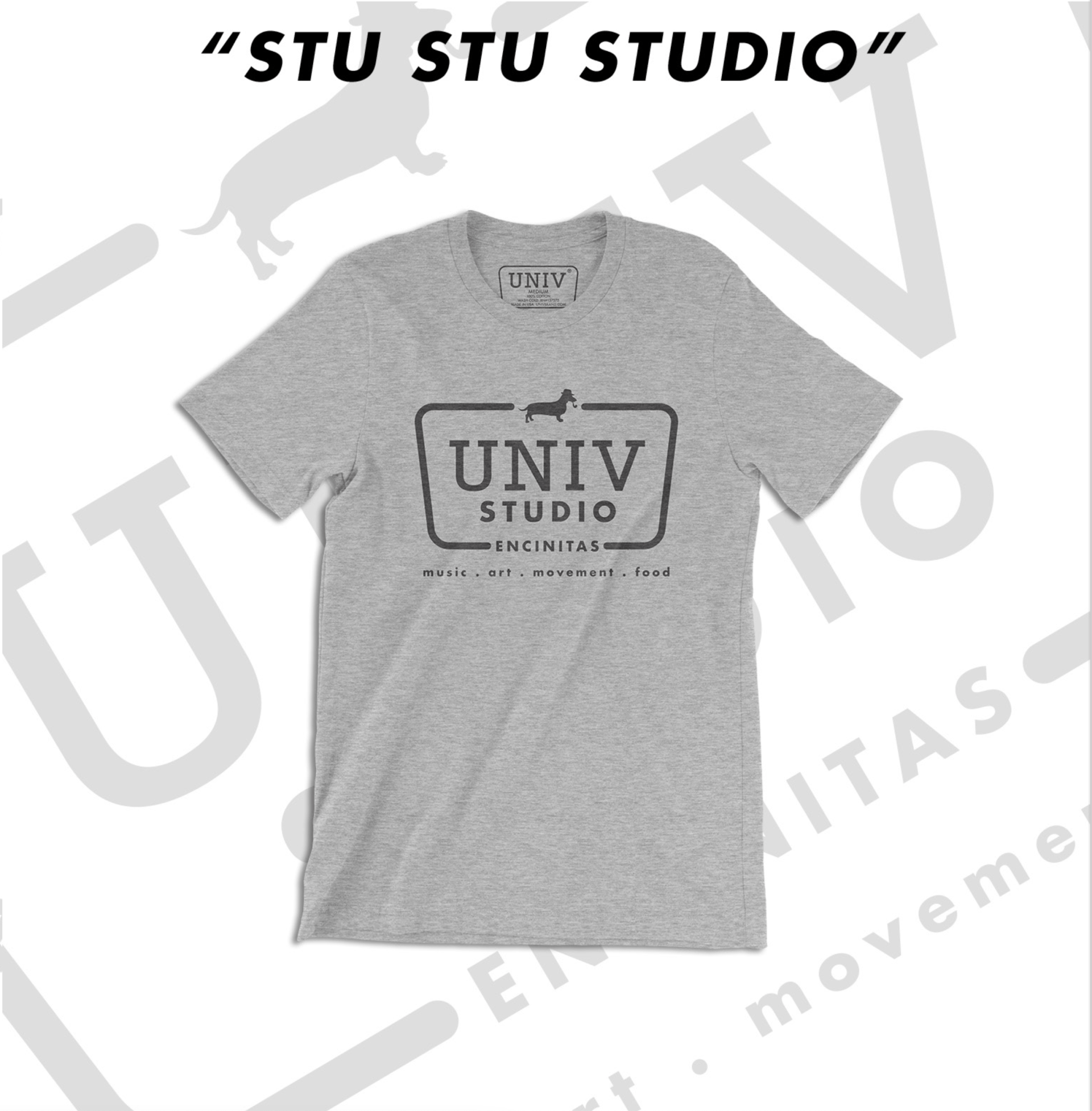 A grey t-shirt that says