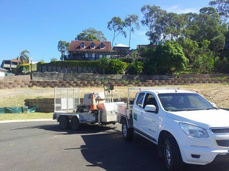 Car with gardening equipment — Gardeners in Gladstone, QLD Car with gardening equipment — Gardeners in Gladstone, QLD