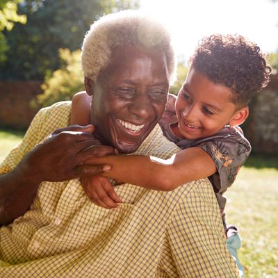 Senior Smiling With Grandchild — Atlanta, GA — Metro Dental Senior Smiling With Grandchild — Atlanta, GA — Metro Dental