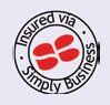 Insured via Simply Business logo